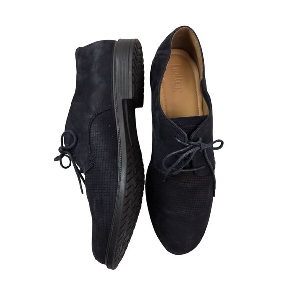 NWOT/NWOB Hotter Suede Leather Cornwall Comfort Oxford Shoes Size UK 8/US 10 - Picture 3 of 9